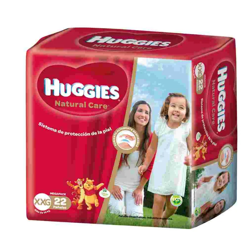 PaØales Descartables Huggies Natural Care Mega Pack 22 U Pañales Descartables Huggies Natural Care Mega Pack 22 U