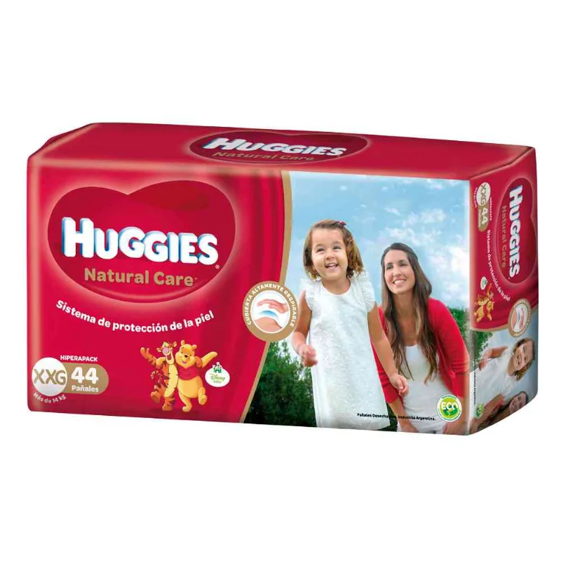 Pañales Descartables Huggies Natural Care Hiper Pack 44 U
