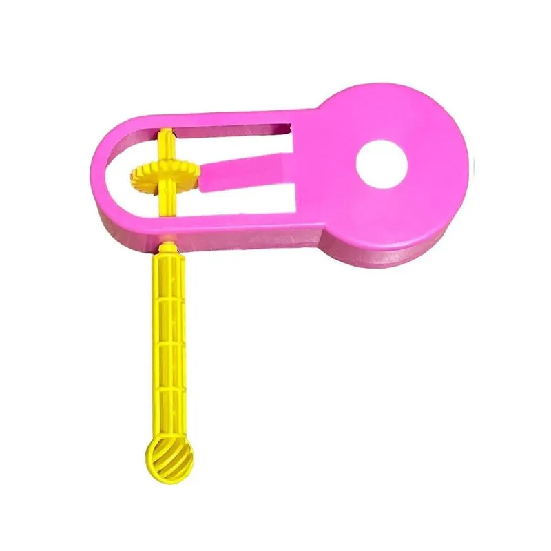 Brinquedo Reco Reco Matraca Rosa De Plástico- 1 Unidade