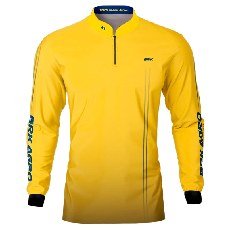 Camisa Agro Brk Básica Clean Amarela com Proteção Solar UV50+ G