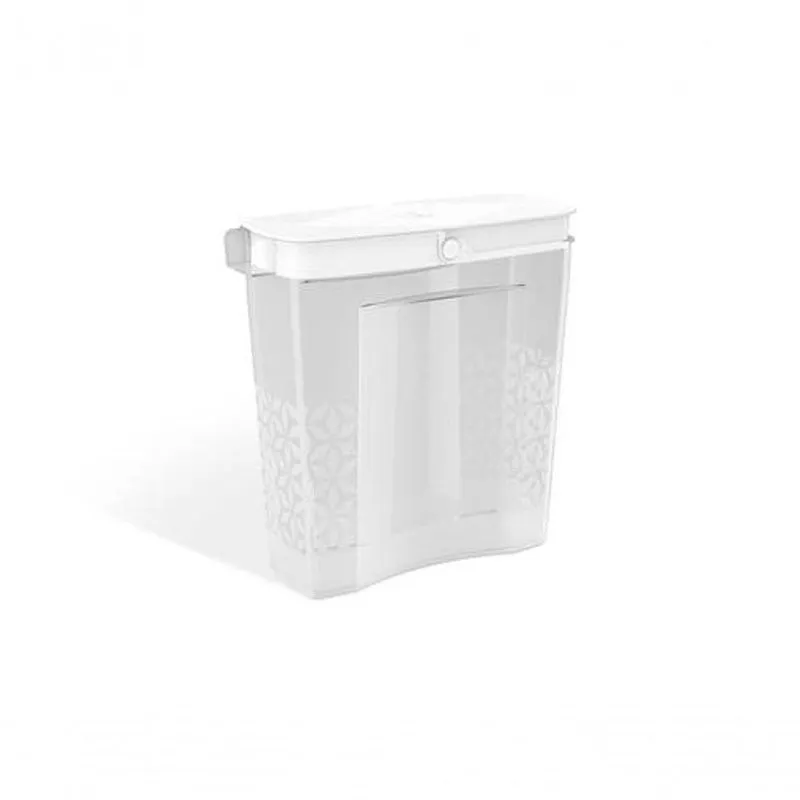 Dispenser Porta Sabão Em Pó Com Tampa Lavanderia -branco Cor: branco