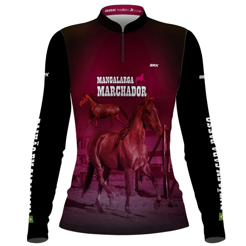 Camisa Agro Feminina Brk Mangalarga Marchador com Proteção Solar UV50+ G