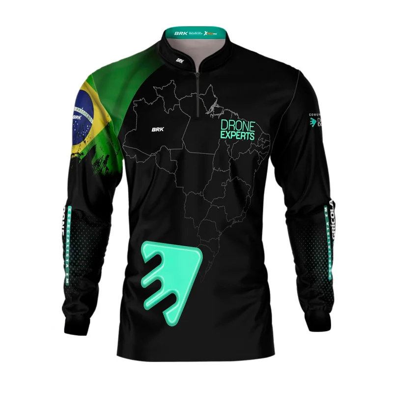 Camisa Agro Brk Drone Expert Especialista em Drone Agrícola com Proteção Solar UV50+ GG