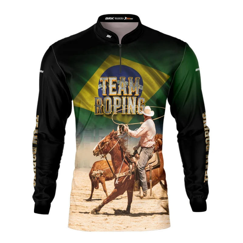 Camisa Agro Brk Team Roping BR Proteção Solar UV50+ P