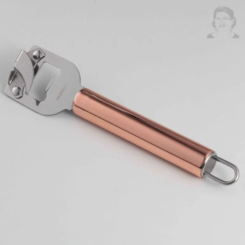 Abridor De Garrafa Lata Cabo De Inox Rose Gold 17x4cm