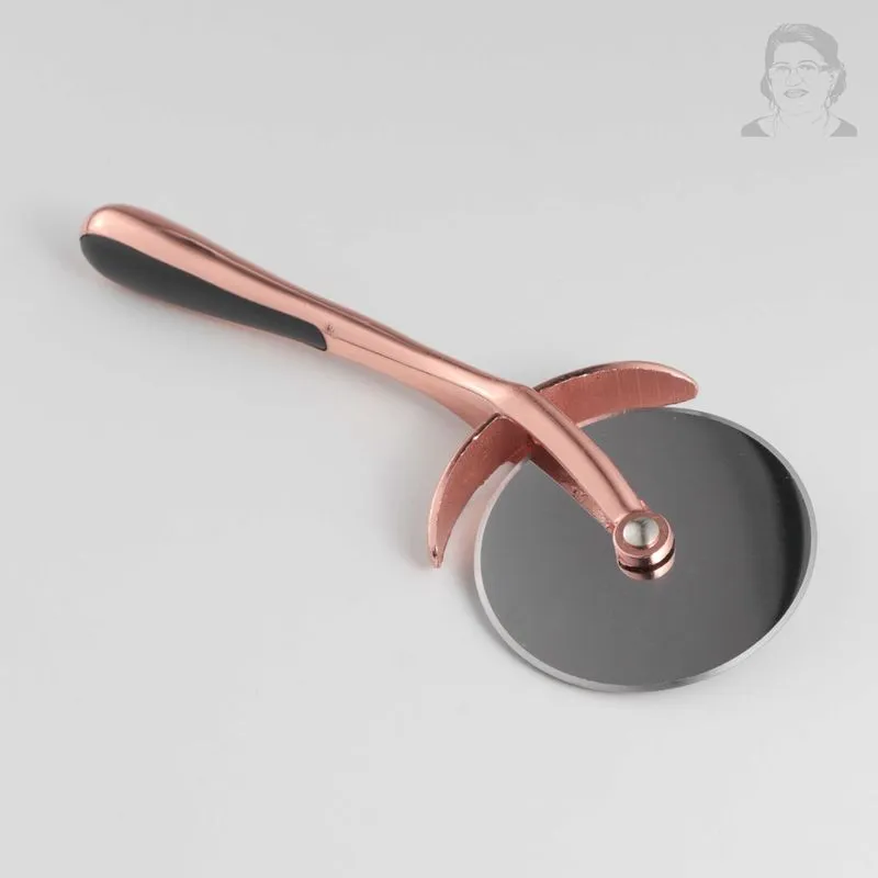 Cortador De Pizza Metal Rose Gold 18cm