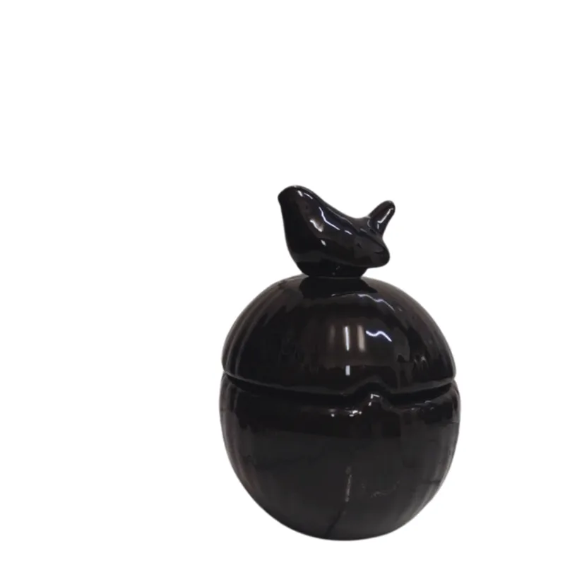 Porta Joia Cerâmica Com Tampa Passarinho :perfeito Para Decorar Seu Lar Com Delicadeza