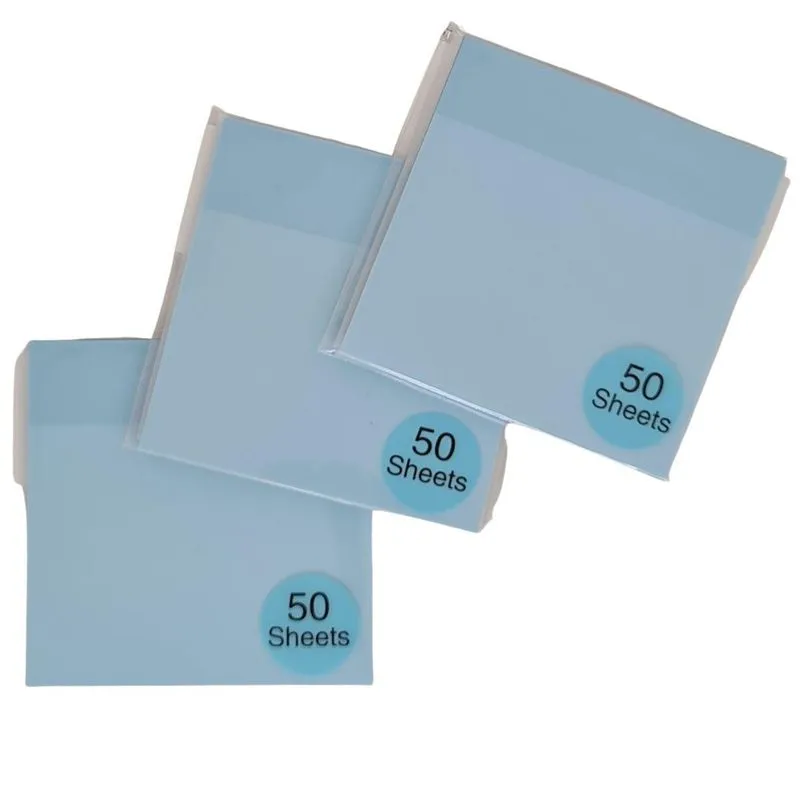 Kit 3 Post It Transparente Adesivo À Prova D'água - Azul