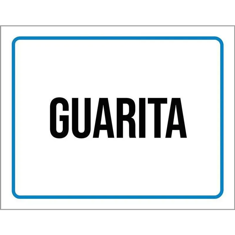 Placa Sinalização - Guarita Azul 36X46