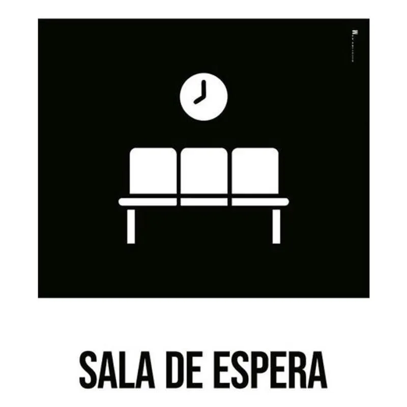 Kit 3 Placas Desenho - Sala De Espera