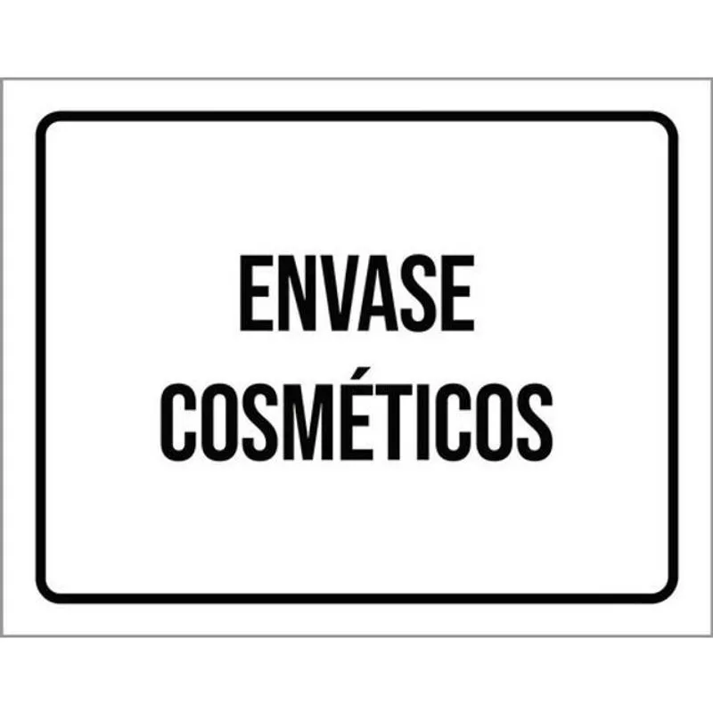 Kit 3 Placas Sinalização - Envase Cosméticos