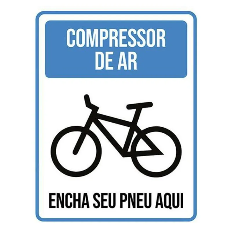 Kit 3 Placas Compressor De Ar Encha Seu Pneu Aqui Ícone