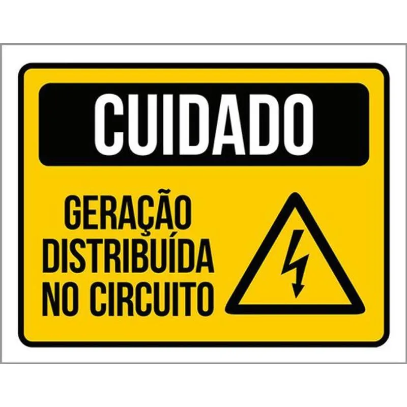 Kit 3 Placas Cuidado Geração Distribuída No Circuito