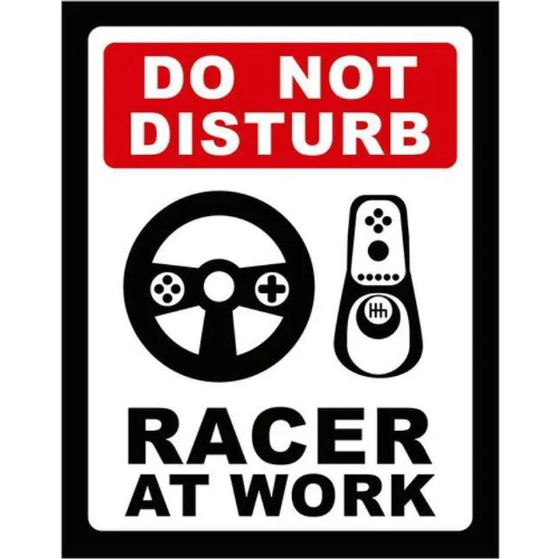 Kit 3 Placas Sinalização - Do Not Disturb Racer At Work