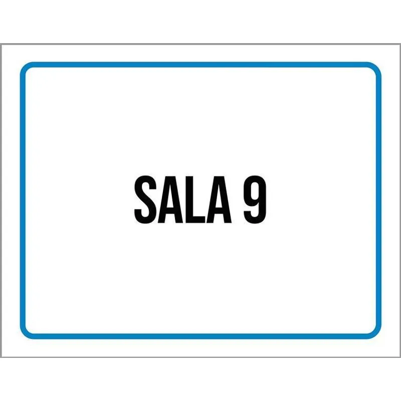 Kit 3 Placas Ambiente Sinalização Setor Sala 9