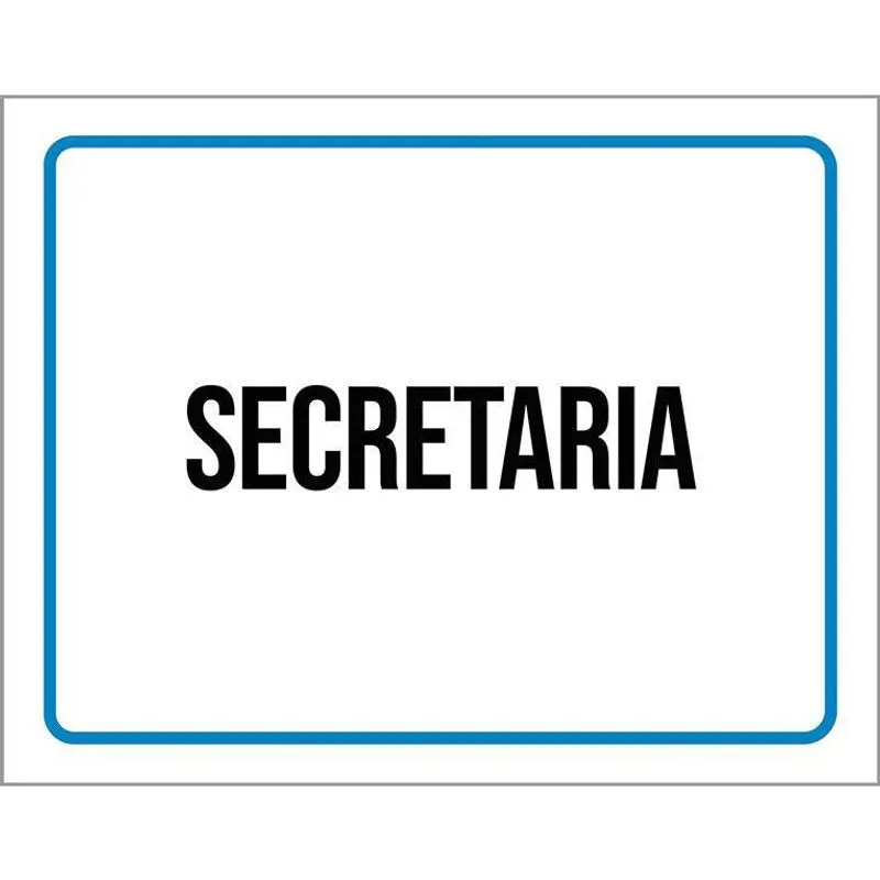 Kit 3 Placas Ambiente Sinalização Setor Secretaria