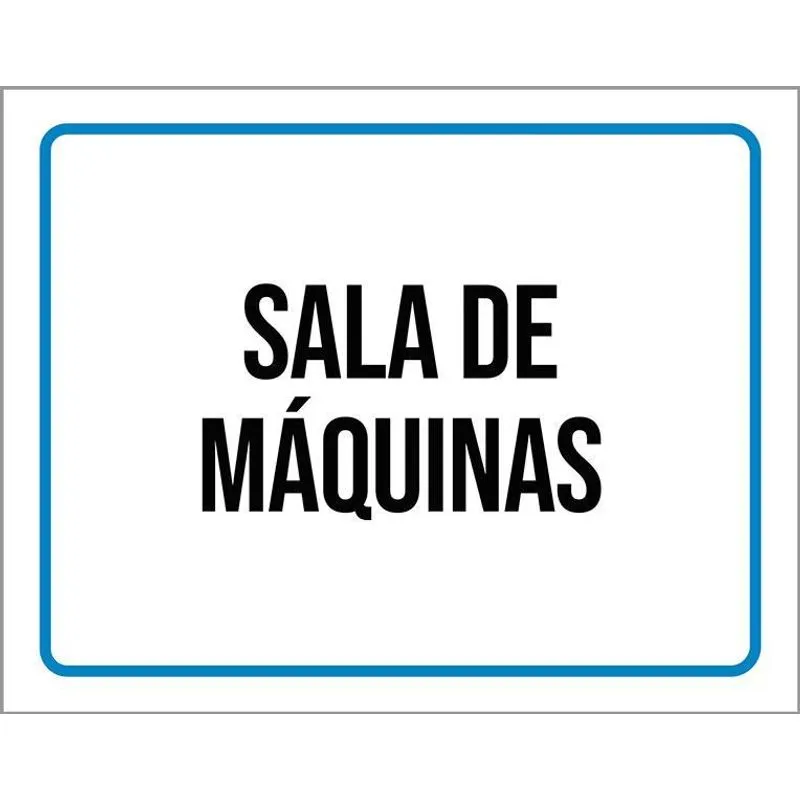 Kit 3 Placas Ambiente Sinalização Setor Sala De Máquinas