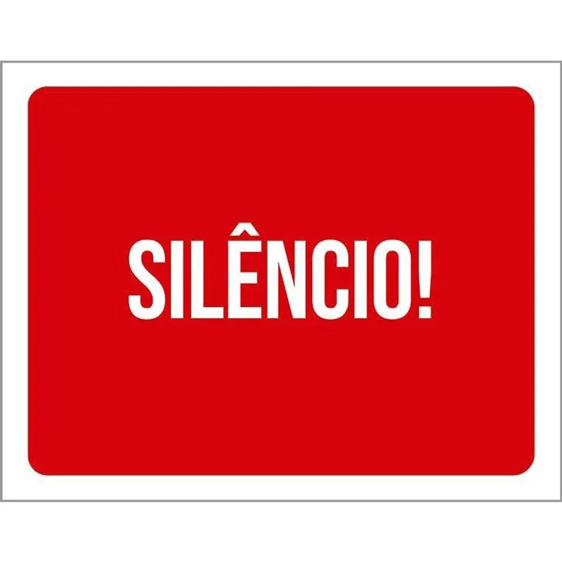 Kit 3 Placas Sinalização Ambiente Silêncio