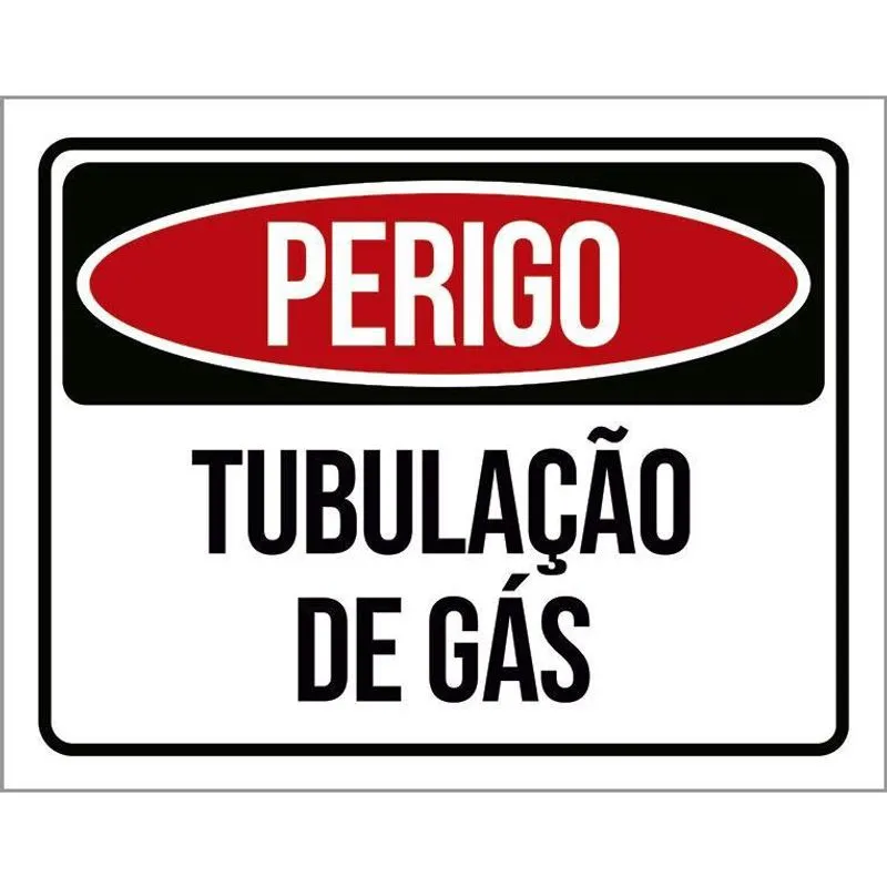Kit 3 Placas Sinalização Perigo Tubulação De Gás