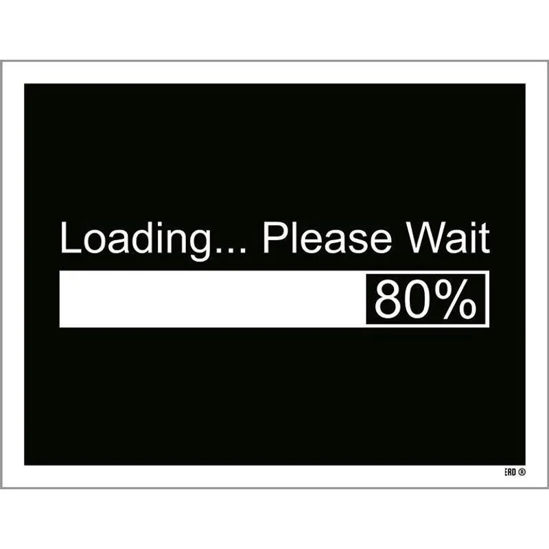 Kit 3 Placas Decorativa - Loading Please Wait