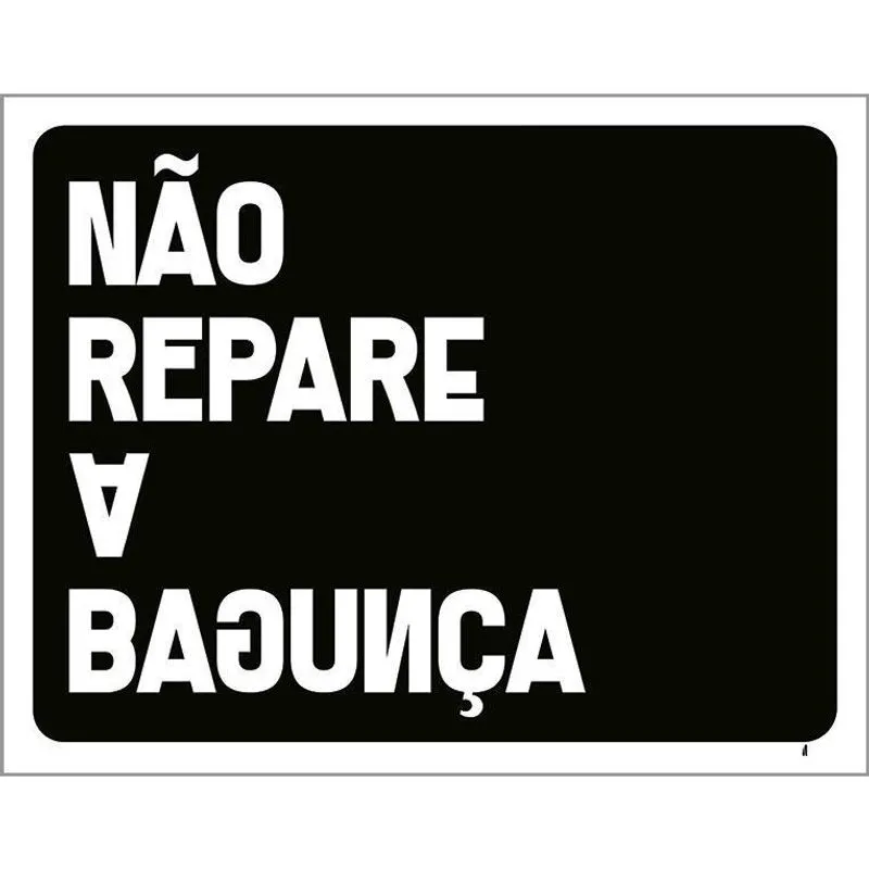 Kit 3 Placas Decorativa - Não Repare A Bagunça