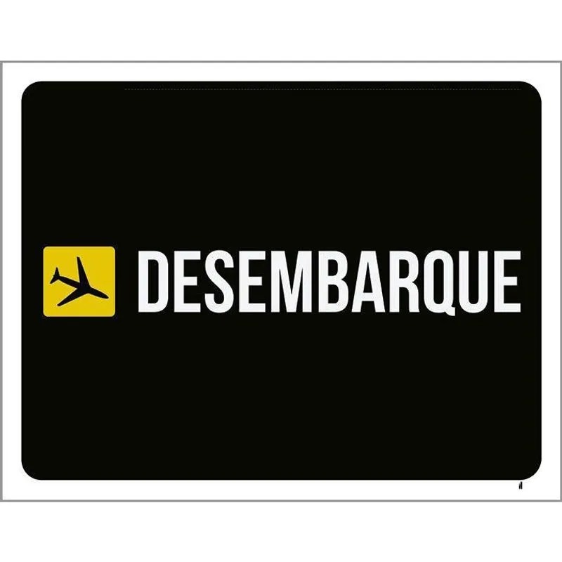 Kit 3 Placas Decorativa - Desembarque Aeroporto