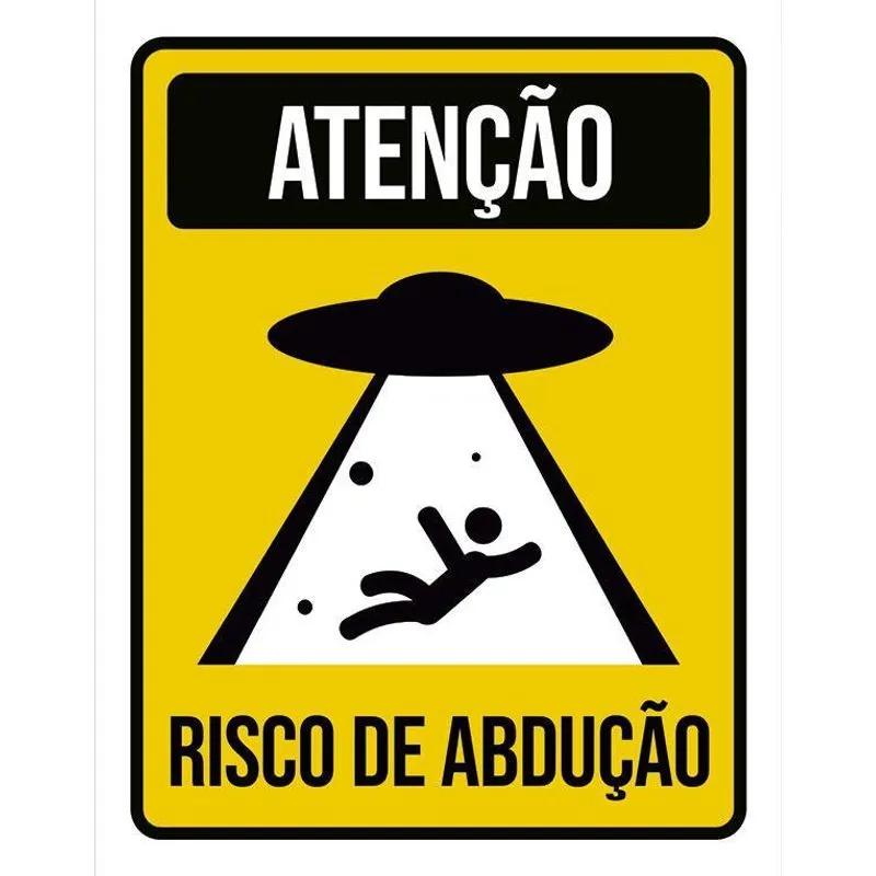 Kit 3 Placas Sinalização - Atenção Risco De Abdução