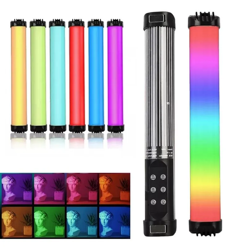 Luz Fotografia Portátil Bastão Colorido Rgb Magnético Led