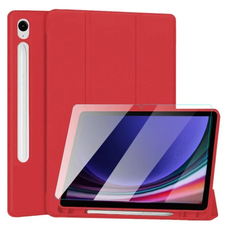 Capa + Vidro Temperado Para Tablet Samsung S9 11 X710 X716