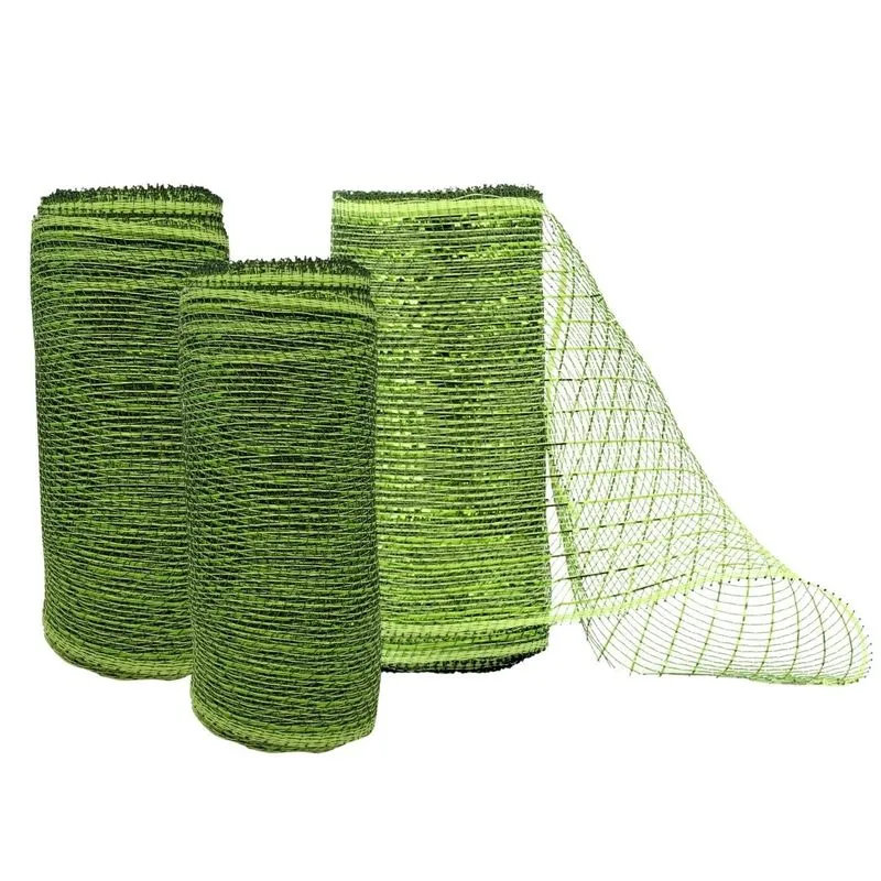 Kit 3 Telas Decoração Natal Fita Prime 15cmx5m Verde - Magizi