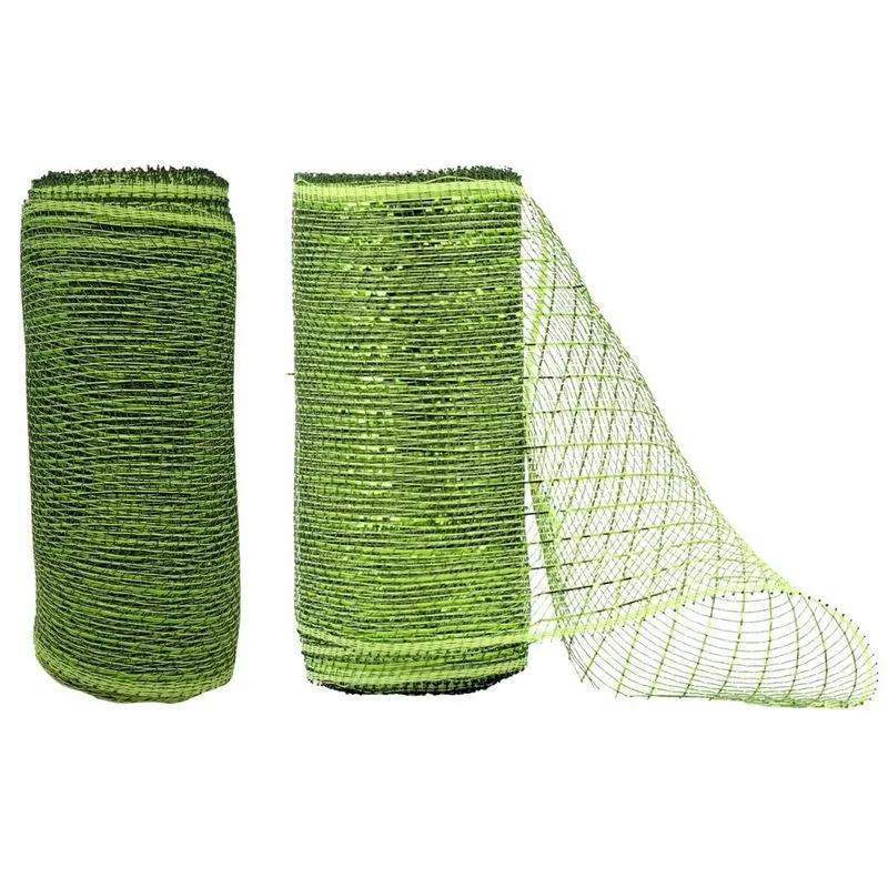 Kit 2 Telas Decoração Natal Fita Prime 15cmx5m Verde - Magizi