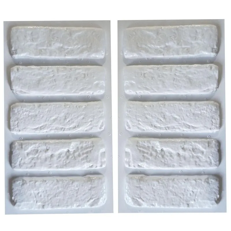Kit 8 Moldes Tijolinho Demolição Gesso 3d
