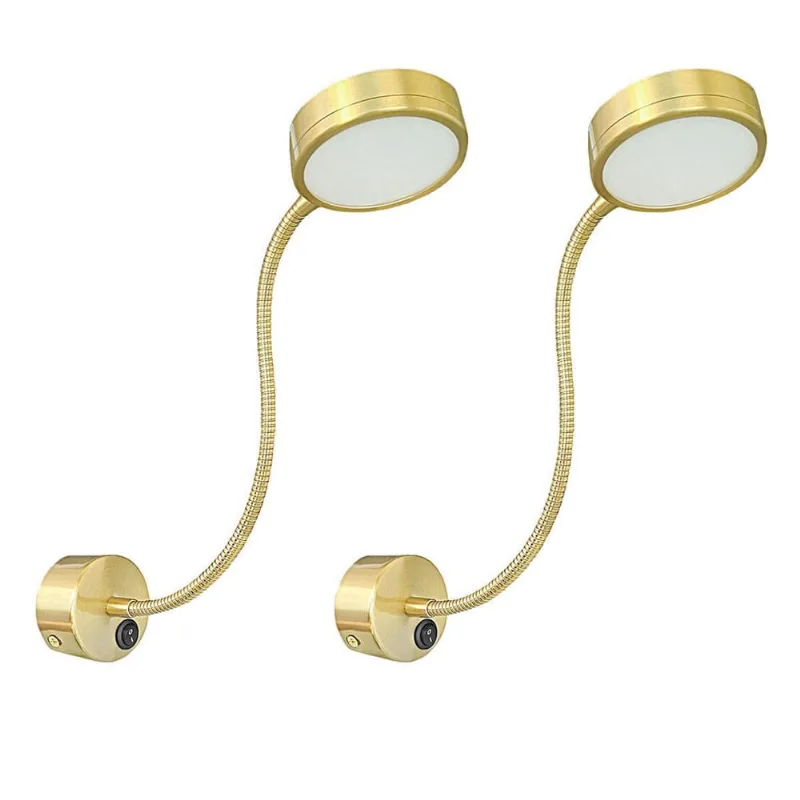 Kit 2 Arandela Leitura Direcionável Cabeceira Led 5W 3000K