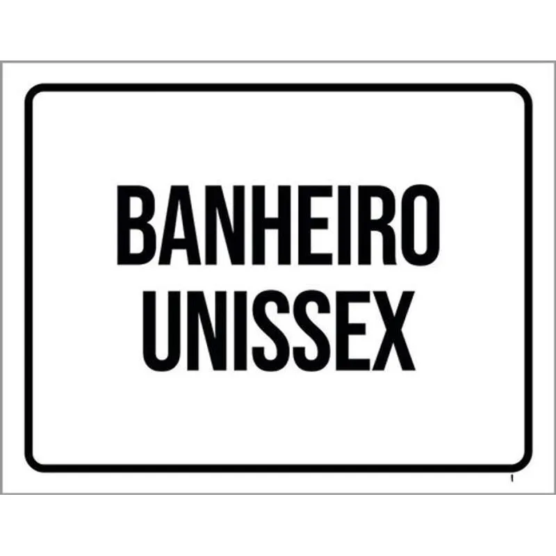 Kit 5 Placas Banheiro Unissex Setor 36x46