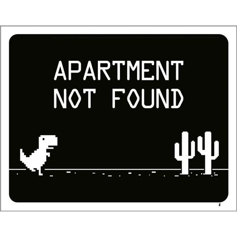 Placa Decorativa - Apartament Not Found 36x46