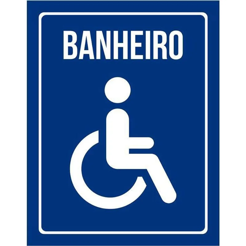 Placa De Banheiro - Acessibilidade Deficiente (36X46)