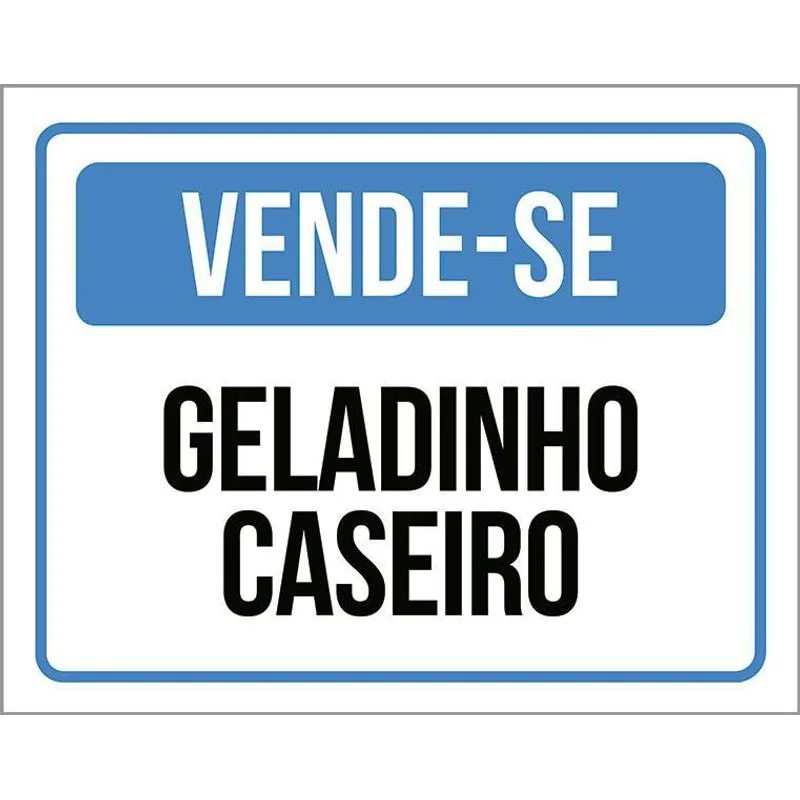 Placa Vende-se Geledinho Caseiro 36x46