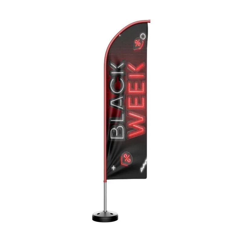 Wind Banner Kit Completo Black Week Dupla Face
