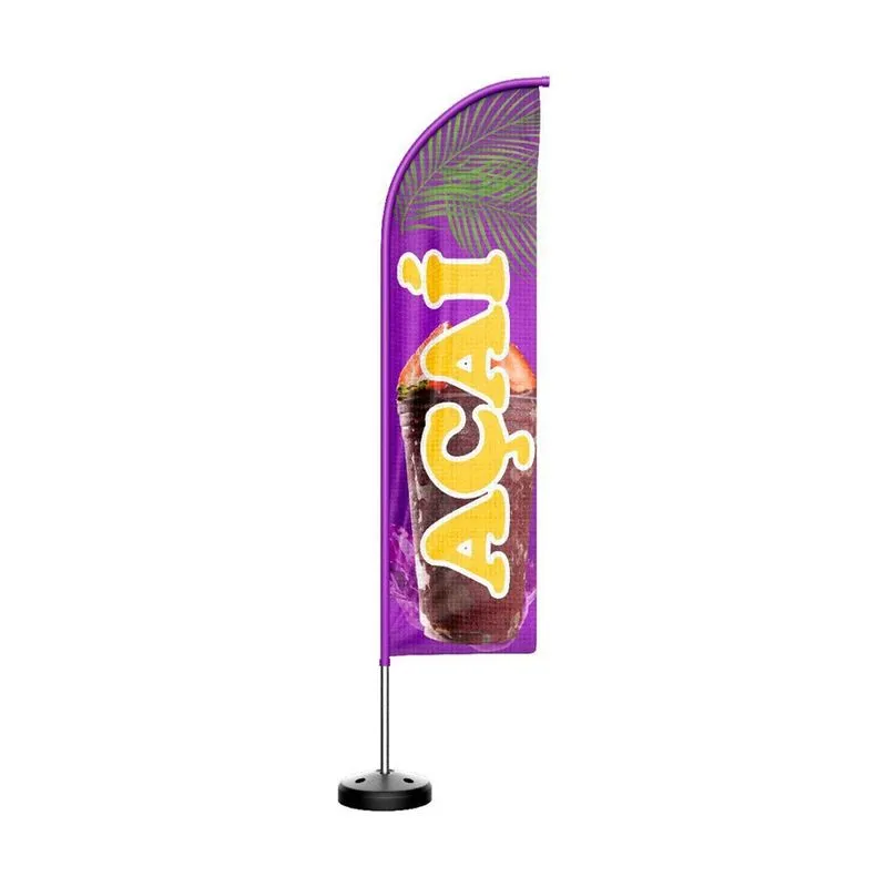 Kit Wind Banner Completo Açai Dupla Face