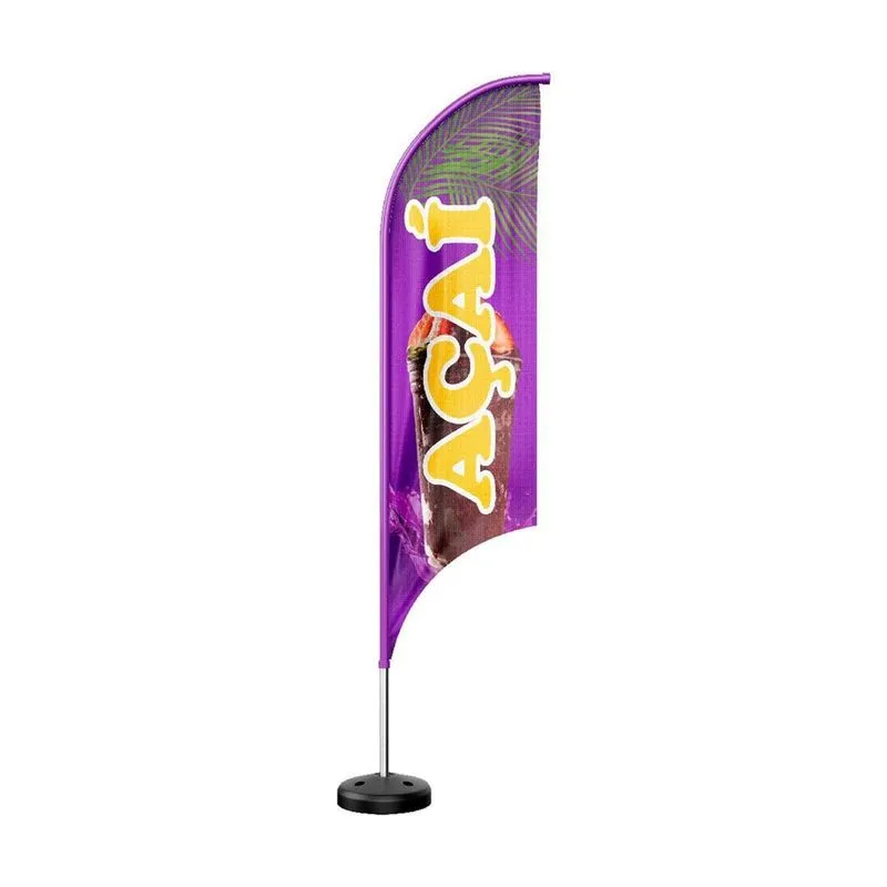 Kit Wind Banner Completo Açai Dupla Face