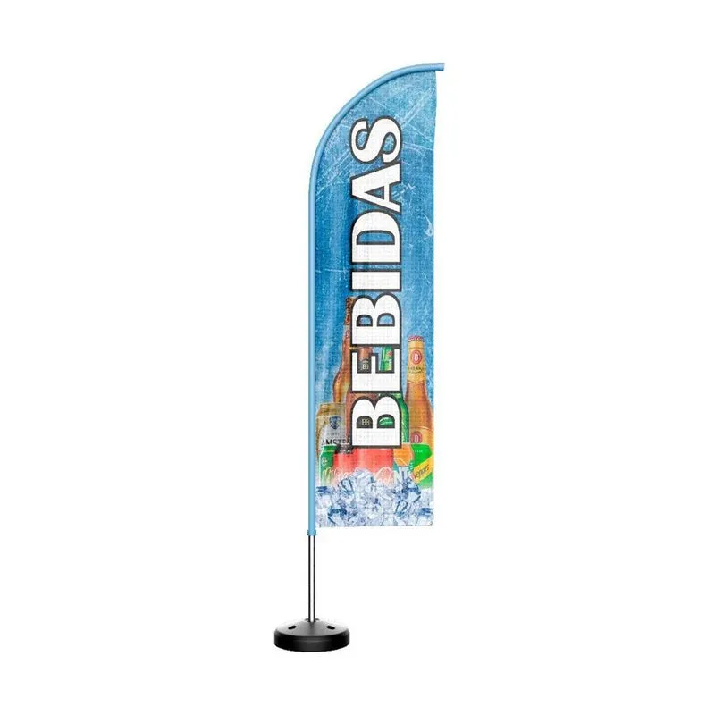 Kit Wind Banner Completo Bebidas Dupla Face