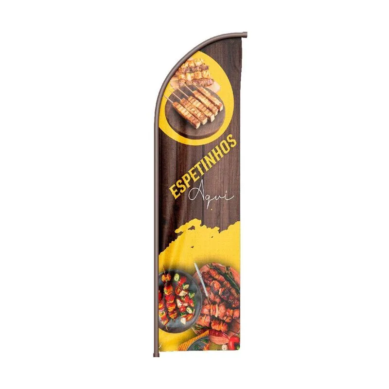 Wind Banner Espetinho Dupla Face 170x60cm Somente Tecido
