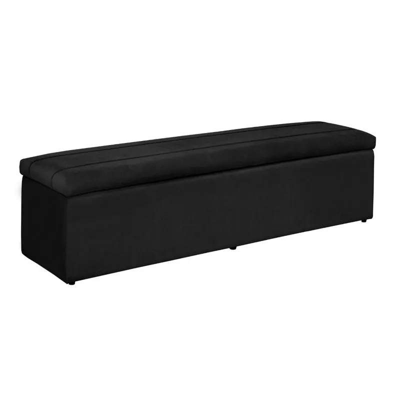 Baú Helena 100Cm Calçadeira Estofada Suede Diversas Cores