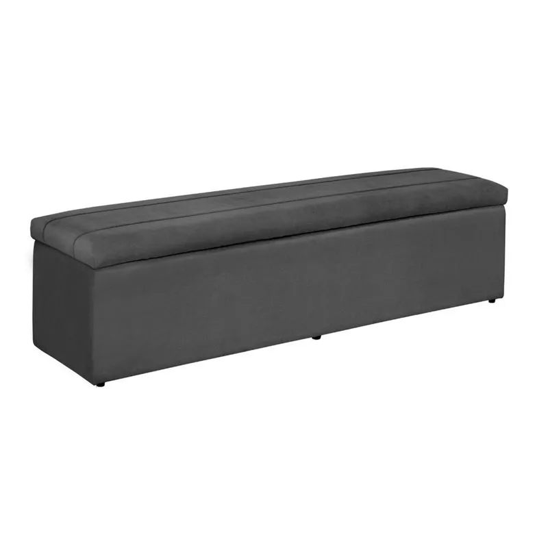 Baú Helena 120Cm Calçadeira Estofada Suede Diversas Cores