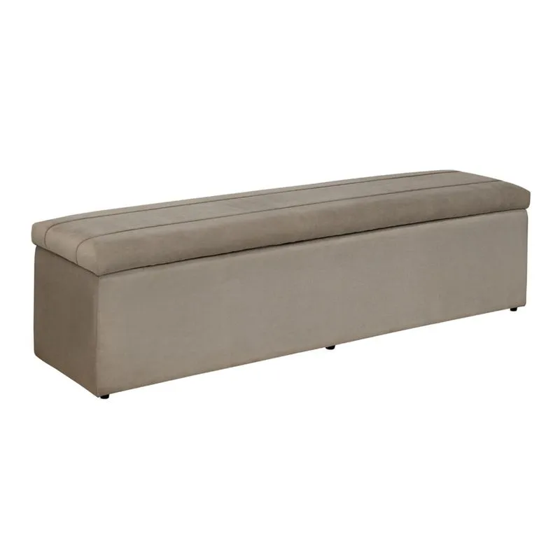 Baú Helena 138Cm Calçadeira Estofada Suede Diversas Cores