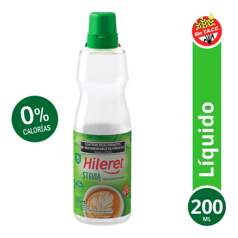 Edulcorante Stevia 200 Ml Hileret Endulzante Stevia Hileret 200 Ml