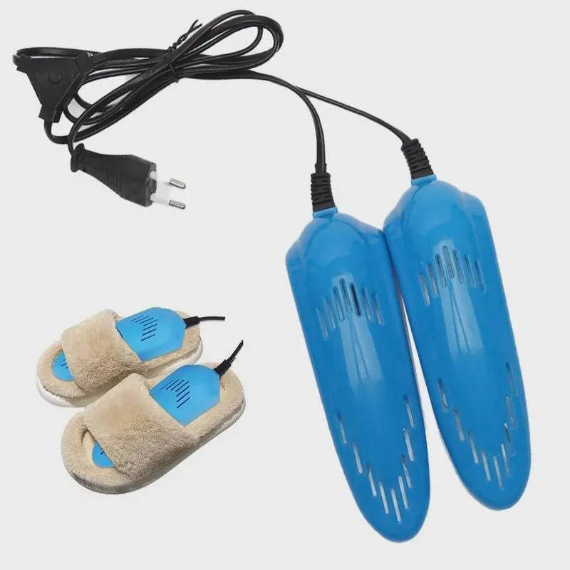 Secador de Sapato Eletrico Calçado Meia Palmilha Pantufa Limpeza Higienico Previne Odor Esterilizador Desumidificador Compato Portatil Bolsa Mala Viagem