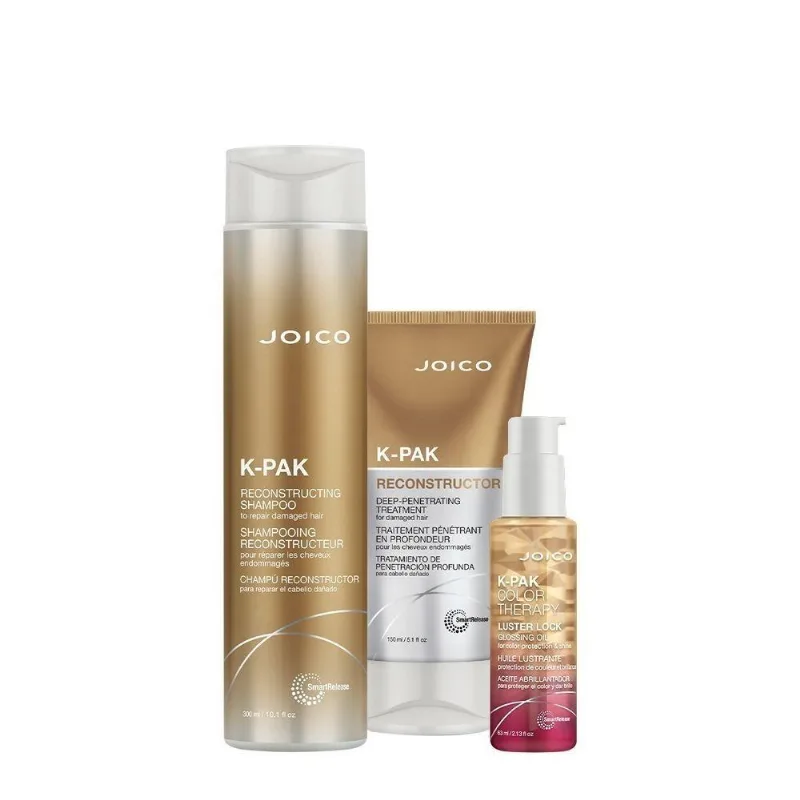 Kit De Tratamento K-pak Reconstrutor Deep Luster Shampoo 300ml Máscara 150ml Óleo 63ml Joico