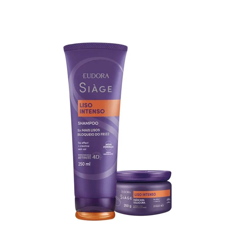 Kit Eudora Siàge Liso Intenso Shampoo Máscara (2 produtos)