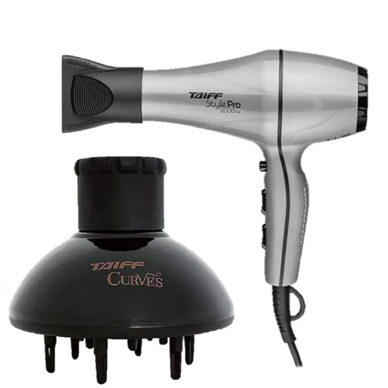 Secador de Cabelo Style Pro 2000W 5 Temperaturas Prata Taiff 110V
